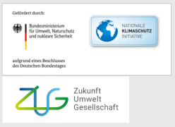 Von links nach rechts: Wappen der Verbandsgemeinde Rhein-Selz; Logo des Bundesministeriums für Umwelt, Naturschutz und nukleare Sicherheit; Logo der Nationalen Klimaschutz Initiative; Logo des Projektträgers Jülich