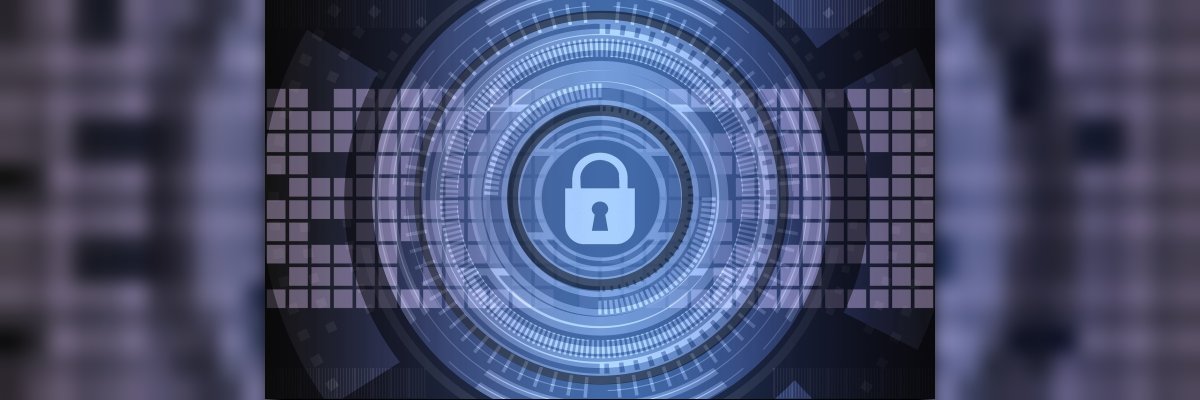 Schloss in der Mitte eines verpixelten Kreises