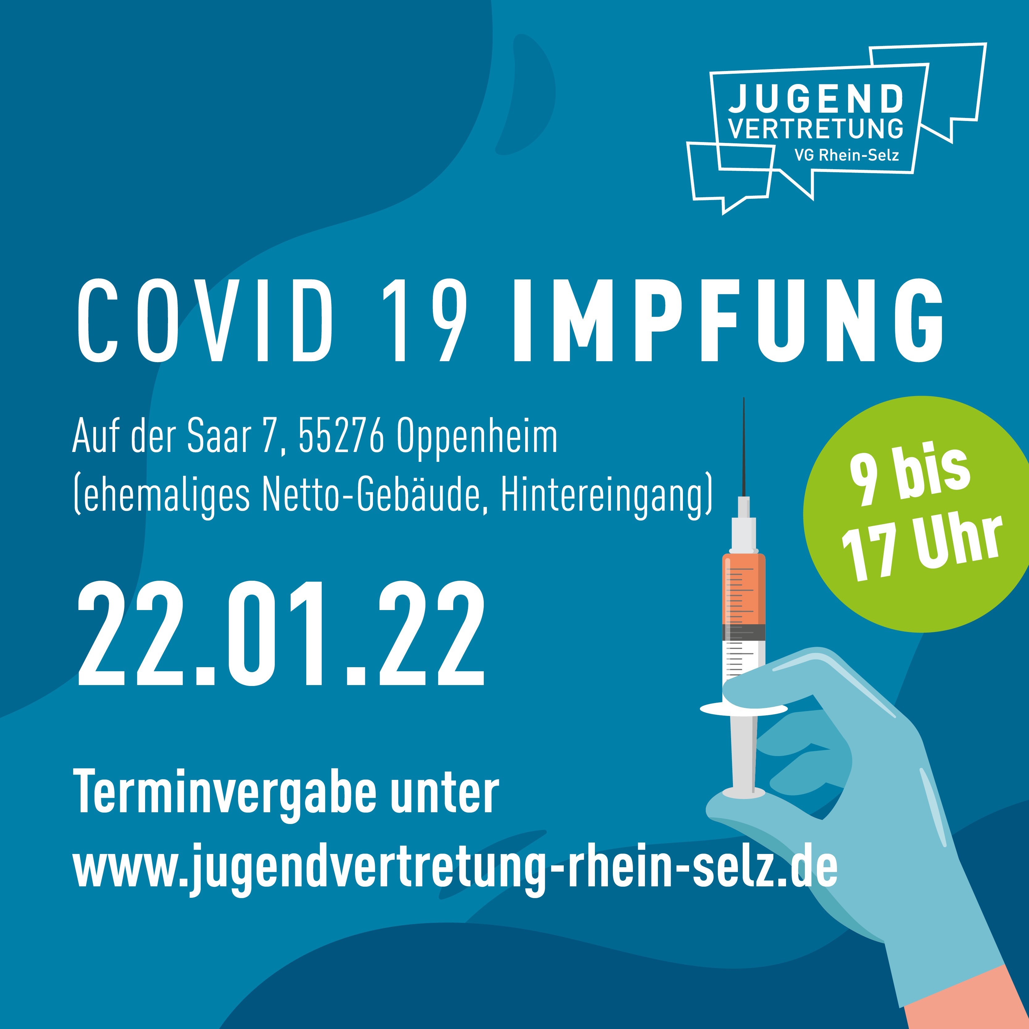 Flyer der Jugendvertretung Rhein-Selz für die Impfaktion