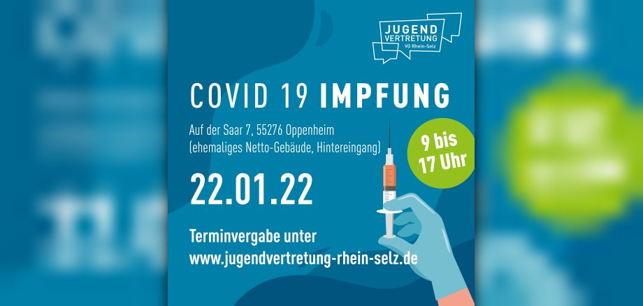 Flyer der Jugendvertretung Rhein-Selz für die Impfaktion