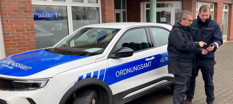 Rhein-Selz Bürgermeister Martin Groth auf Streife Rhein-Selz Bürgermeister Martin Groth auf Streife