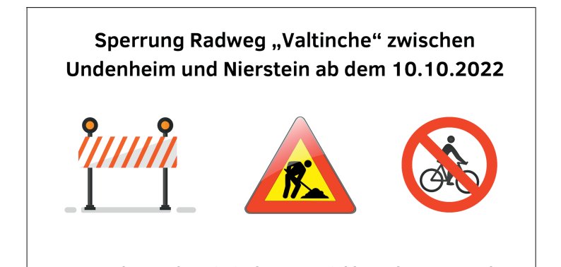 Baustelle Radweg Amiche